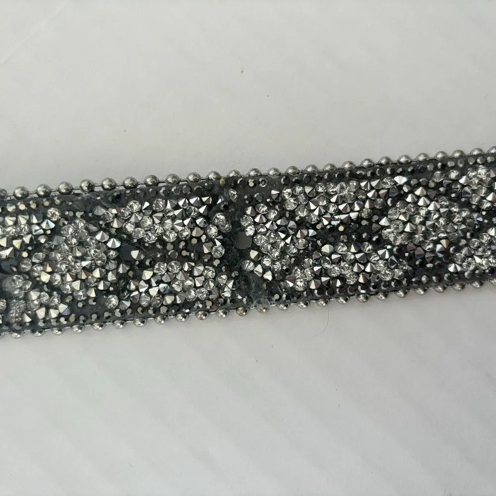 Silver Rhinestone Studded Western Rodeo High Quality Fashion Chic‎ Cowgirl Belt